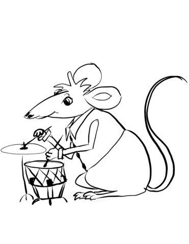 Mouse Playing Drums