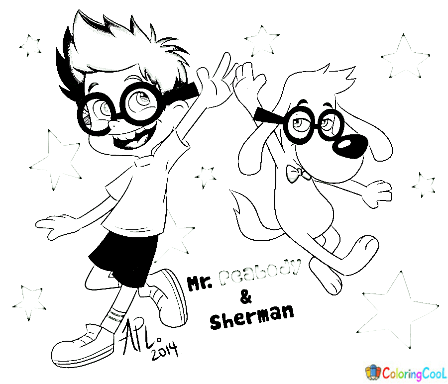 Mr Peabody & Sherman To Print For Kids Coloring Page