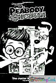 Mr Peabody & Sherman coloring page to print and color, for kids