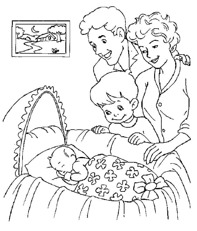 New baby To Print Coloring Page