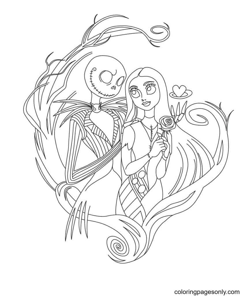 Nightmare Before Christmas Printable Coloring Pages To print