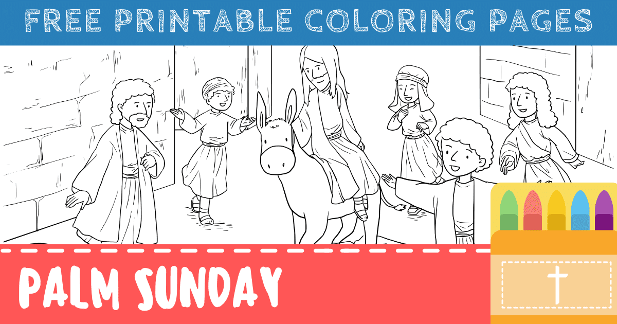 Palm Sunday Coloring Free Coloring Page