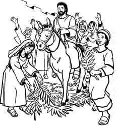 Palm Sunday Printable Coloring Page
