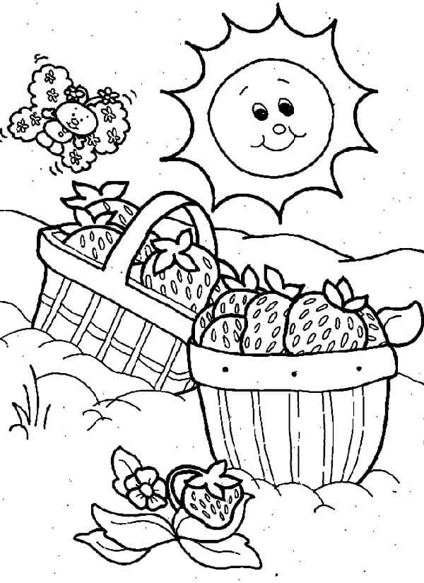 Picnic to Print For Kids Coloring Page