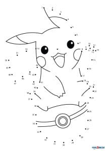 Pokemon Dot to Dot Coloring Pages