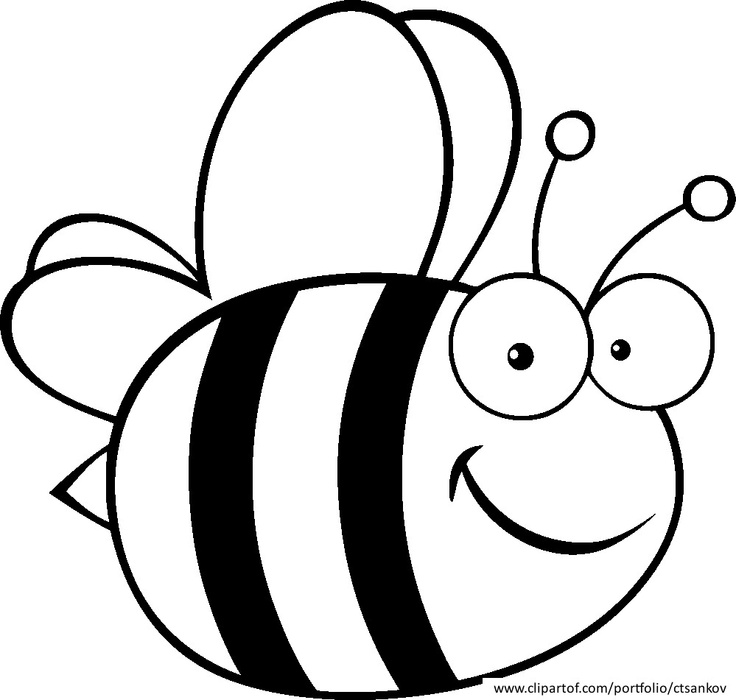 Prinable Bee Coloring Page