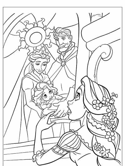 Princess Rapunzel Free Printable Coloring Page