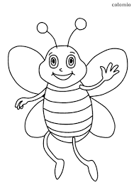 Printable Bee Image Coloring Page