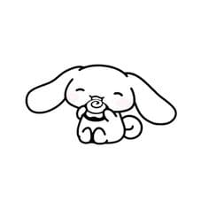 Printable Cinnamoroll Picture Coloring Page