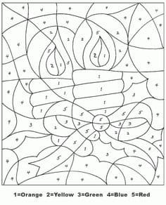 Printable Color by Number Coloring Page