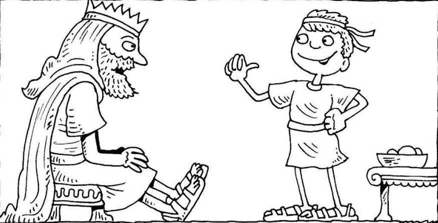 Printable David and Goliath Coloring Page