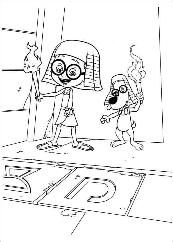 Printable Mr Peabody & Sherman coloring page color