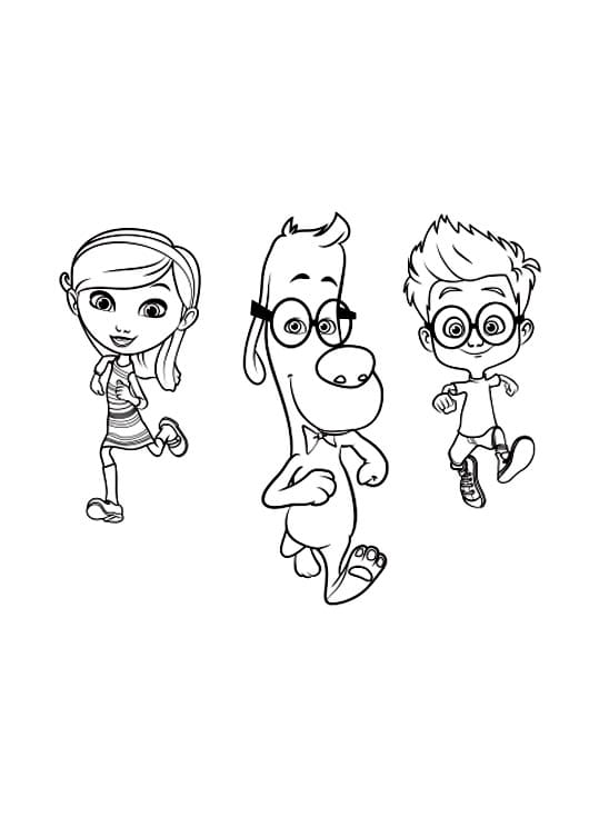 Printable Mr Peabody & Sherman coloring page to print and color Coloring Page