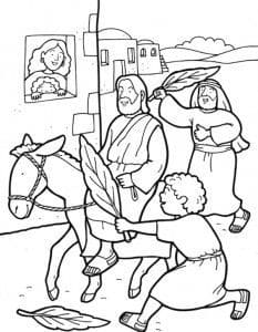 Printable Palm Sunday Coloring Page