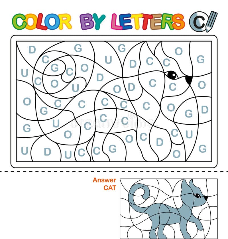 Puzzle Children Letter Cat