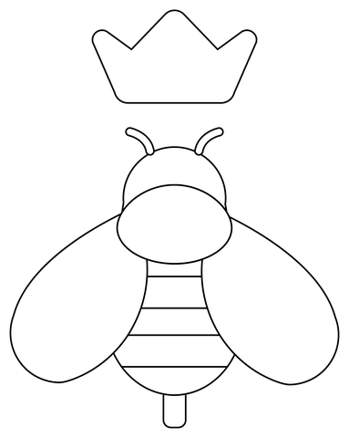Queen Bee To Print Coloring Page