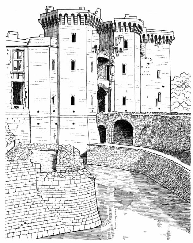 Raglan Castle Free Coloring Page