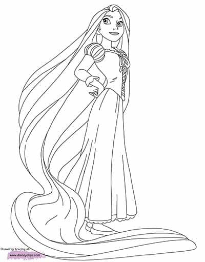 Rapunzel Coloring To Print Coloring Page