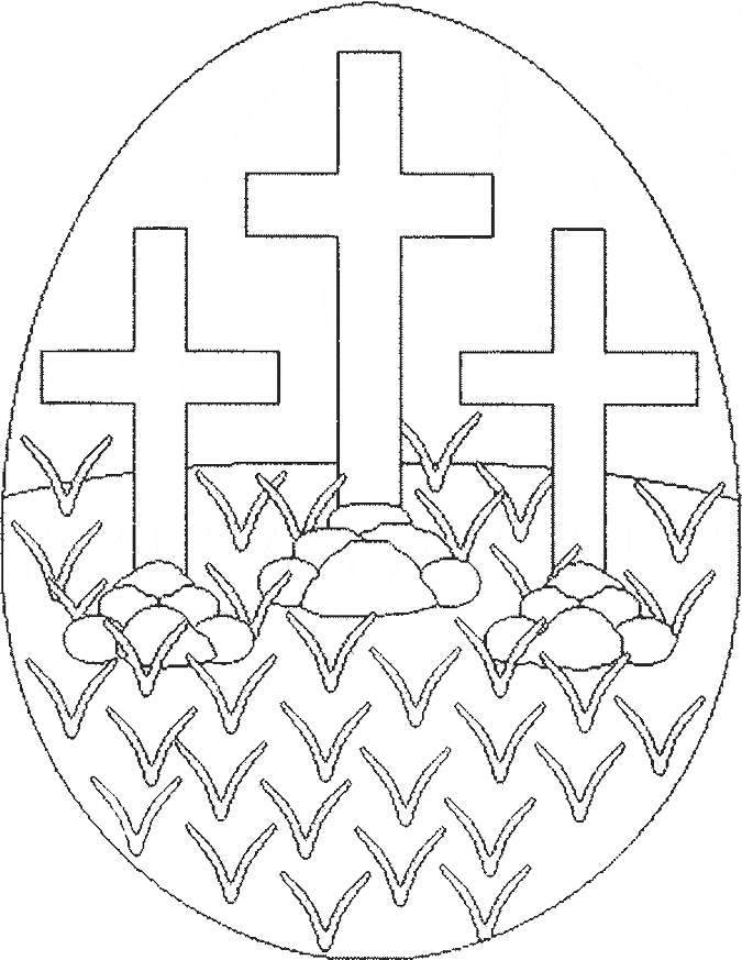 Religious Easter Crosses Coloring Page Coloring Page
