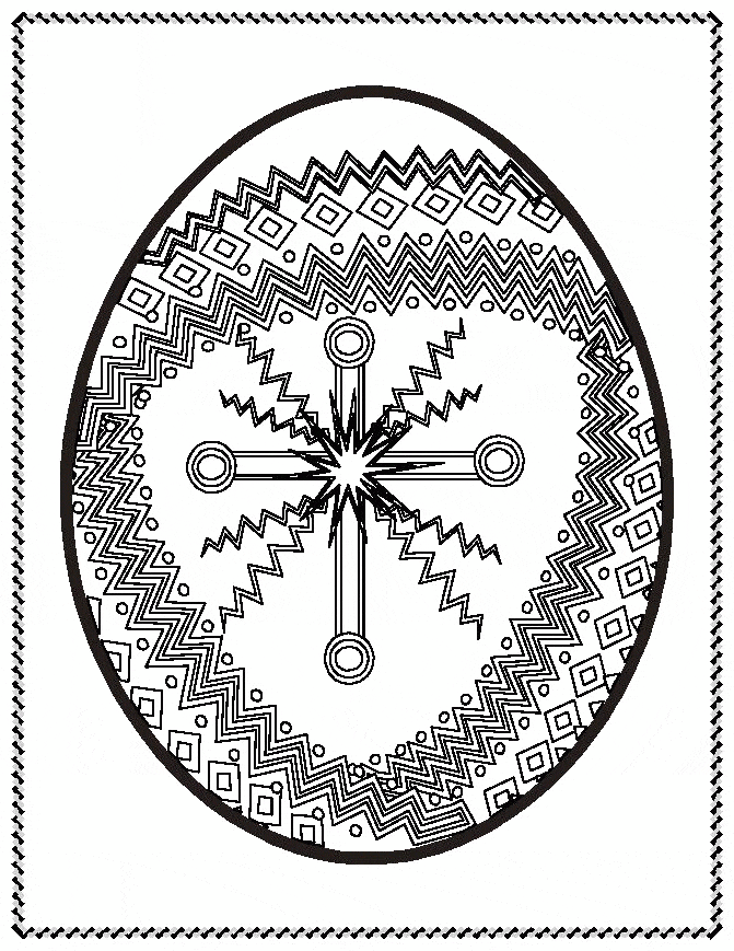 Religious Easter Egg Coloring Page Coloring Page