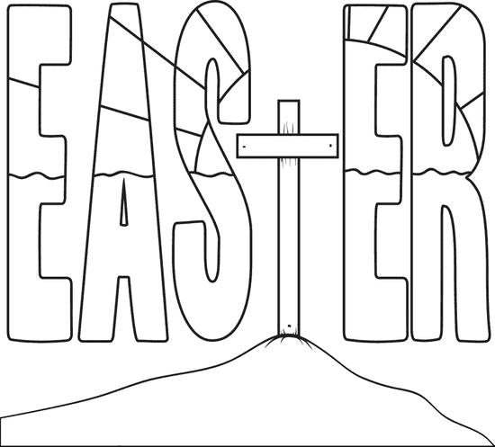 Religious Easter Free Coloring Page