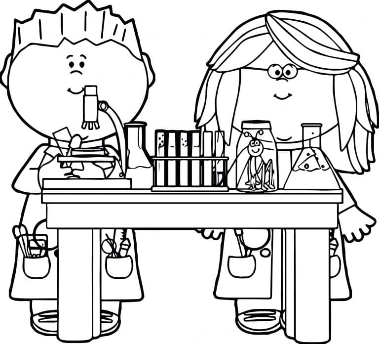 Science Coloring Pages for Kids