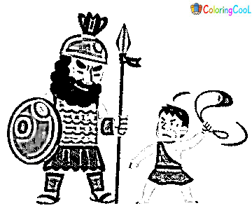 Share price Bible, david and Goliath Coloring Page