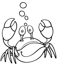 Simple Crab Coloring Coloring Page