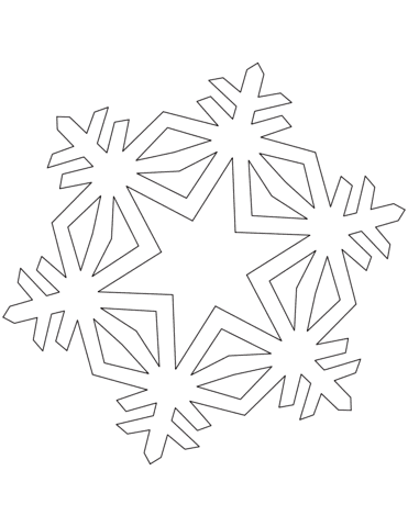 Simple Crystal Snowflake To Print