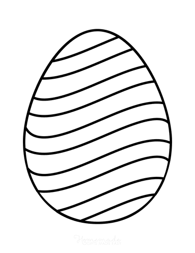 Simple Egg Template for Preschoolers Coloring Page