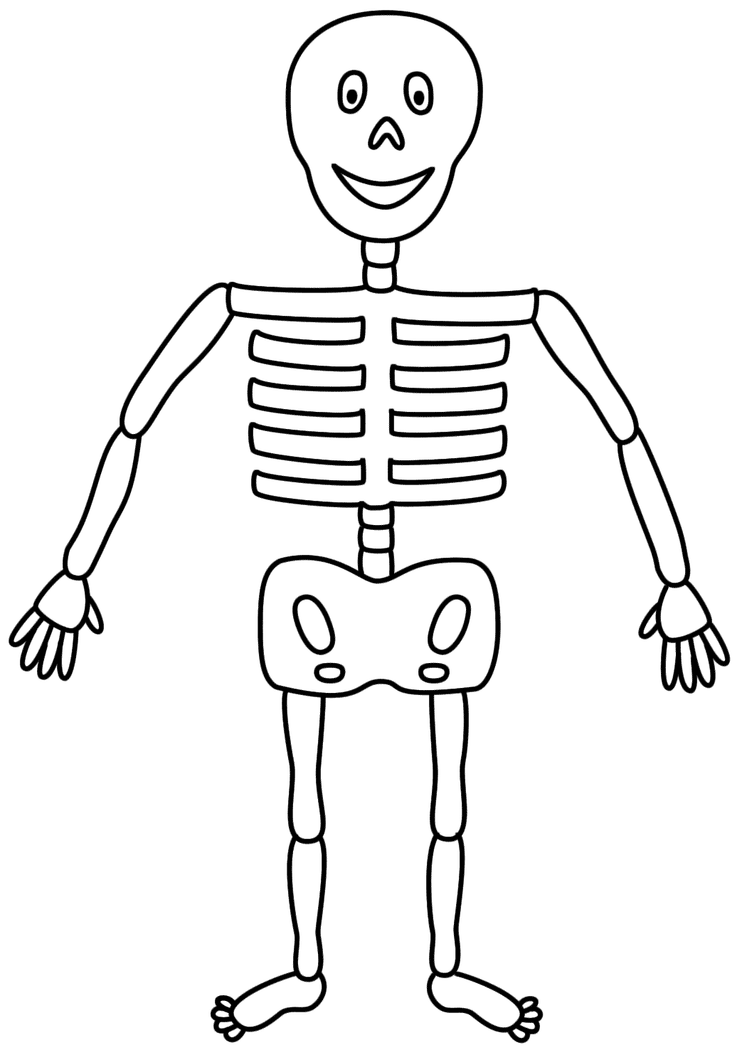 Simple Skeleton Coloring Page