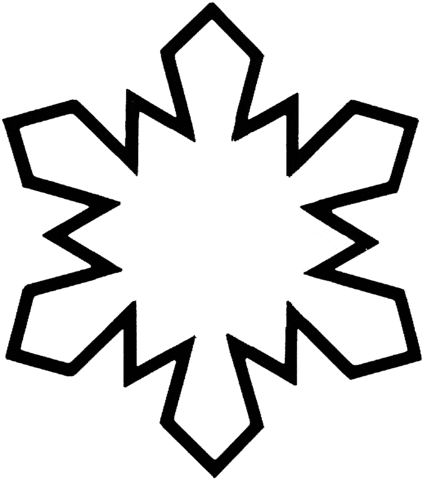 Simple snowflake Coloring Page