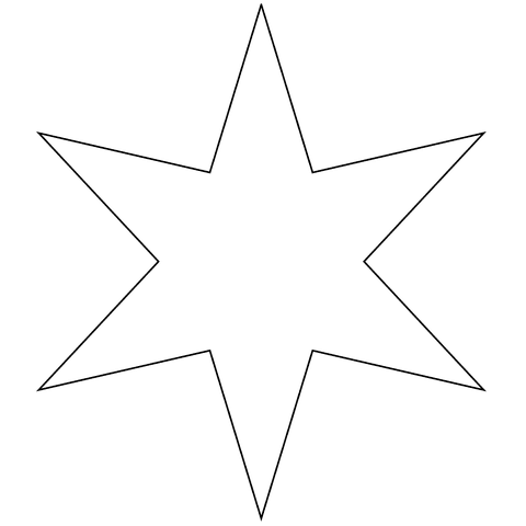 Six Pointed Star To print