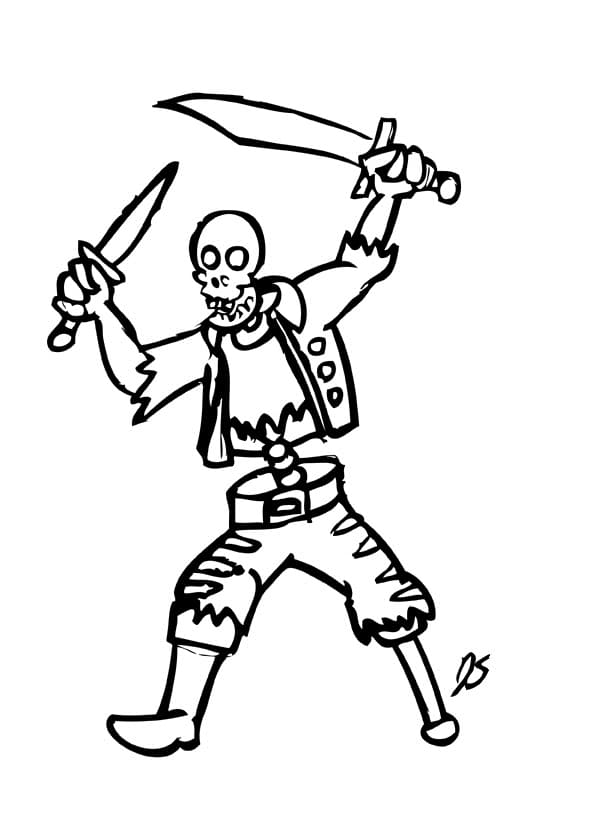 Skeleton Coloring Page Images