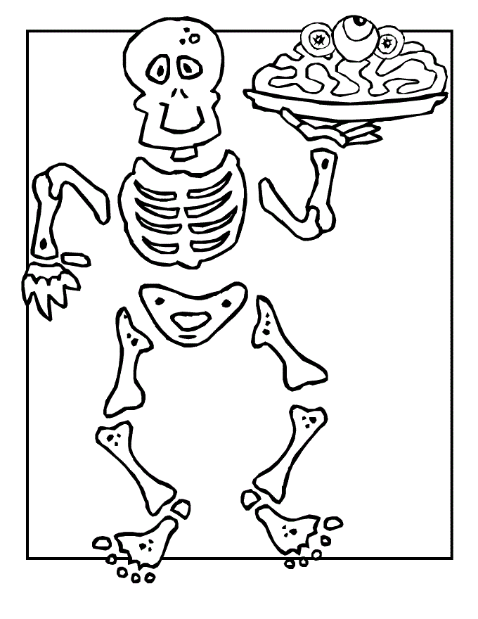 Skeleton Coloring Page Pictures