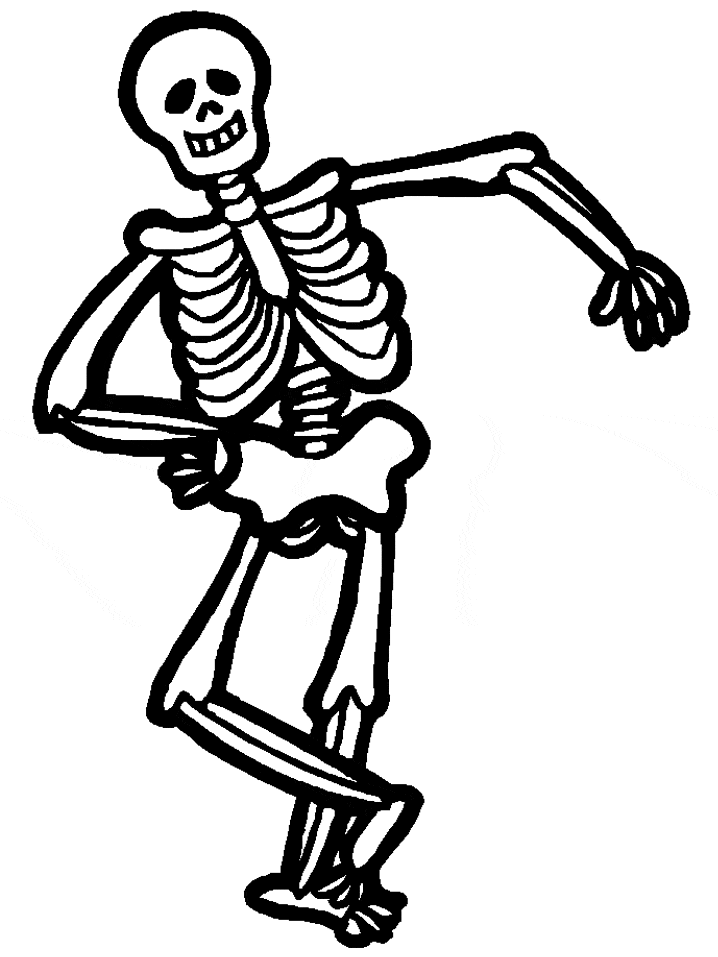 Skeleton Coloring Pages Photos