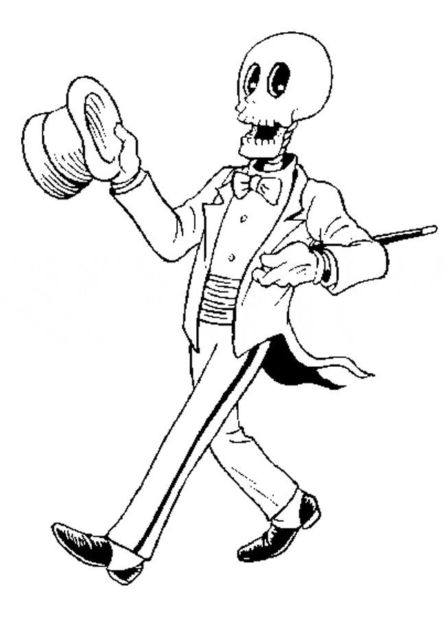 Skeleton Coloring Pages Pictures