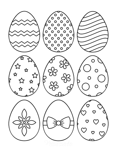 Small Easter EgSmall Easter Eggs Template to Colorgs Template to Color
