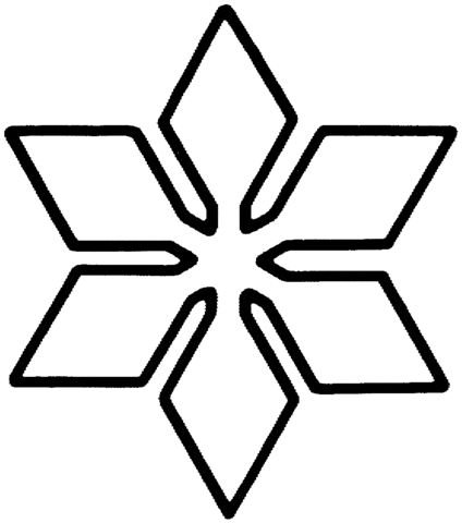 Snowflake Star Coloring Page