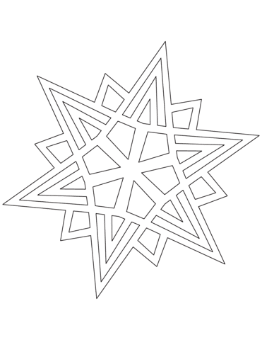 Spiky Pointed Snowflake Free