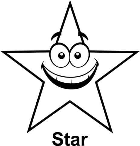 Star with Cartoon Face