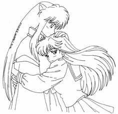 Sweet Inuyasha Picture Coloring Page