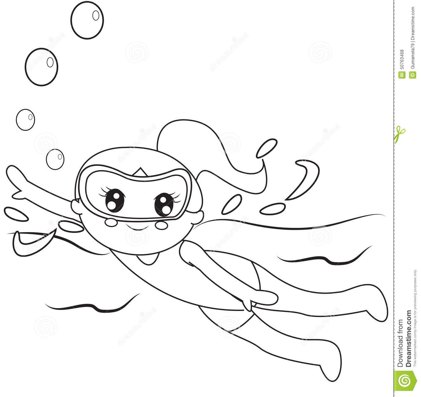 Swimmer coloring page Coloring Page
