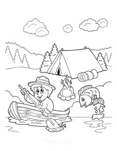 Swimming Coloring Coloring Page