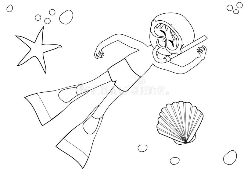 Swimming Coloring To Print Coloring Page