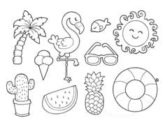 Swimming For Kids Coloring Page