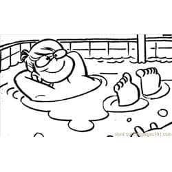 Swimming To Print Coloring Page