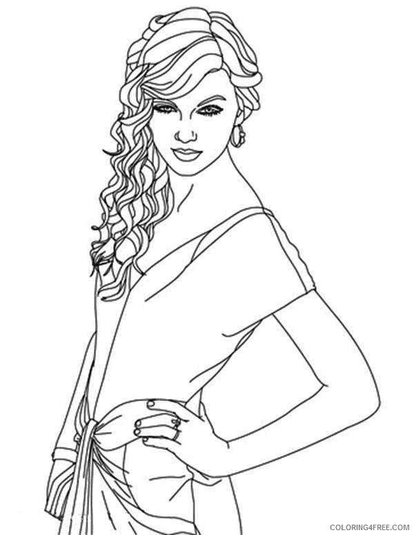 Taylor Swift Coloring Pages Celebrity