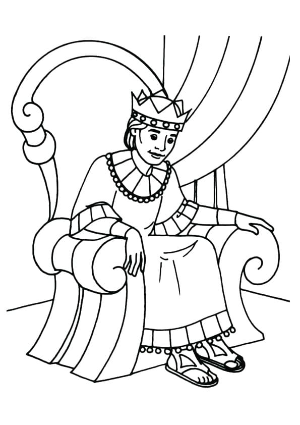 The David The New King Coloring Page