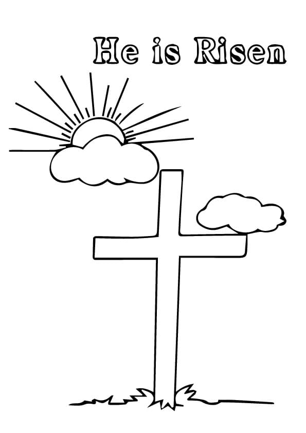 The He Is Risen Coloring Page